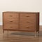 Baxton Studio Mandolin Mid-Century Ash Walnut Wood 6-Drawer Dresser 258-14052-ZORO - alternate 3