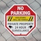 Signmission No Parking Violators Will Be Towed, 10 inch X 10 inch, Plastic Sign, 2PK OC-P-2PACK-10-85 - alternate 4