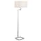 Homeroots 64" Nickel Floor Lamp With White Frosted Glass Rectangular Shade 523440 - alternate 4