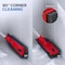Dsv Standard 3 in 1 Floor Scrub Brush, Adjustable Long Handle 54", 360 Rotating Head, Stiff Bristles, Blue/Red 70704B - alternate 2