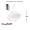 Bulbrite LED 6" Round Recessed Downlight Fixture, Metal Jbox, 75W Equivalent, 5 CCT, 27/30/35/40/50K 773302 - alternate 2