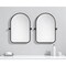 Homeroots Set of Two Black Iron Arch Tilting Framed Bathroom Vanity Mirrors, 2PK 565033 - alternate 3