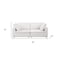 Homeroots 86in Pearl and Brown Italian Leather Loveseat 720475 - alternate 2