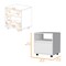 Homeroots 21" White Wood One Drawer Nightstand with Integrated Tech 518167 - alternate 2
