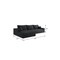 Homeroots 107" Black Corduroy Modular Compression Foam Sofa With Toss Pillows 712964 - alternate 2