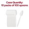 Smarty Had A Party White Plastic Disposable Spoons (1000 Spoons), 1000PK 420S-WH-CASE - alternate 3