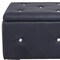 Homeroots 38in Black and Silver Faux Leather Storage Bench With Flip Top 248053 - alternate 2