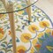 Homeroots 4' Ivory Blue Yellow And Orange Round Floral Indoor Outdoor Area Rug 546811 - alternate 3