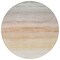 Homeroots 8' Coral Round Striped Washable Indoor Outdoor Area Rug 608147 - alternate 2