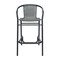 Flash Furniture Lila  Commercial Grade Gray Rattan Indoor-Outdoor Restaurant Barstool, PK4 4-SDA-AD632032R-GY-GG - alternate 4