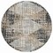 Homeroots 8' Black And Ivory Round Geometric Washable Indoor Outdoor Area Rug 631989 - alternate 3