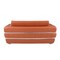 Homeroots 75in Orange and Silver Italian Leather Loveseat 720510 - alternate 3