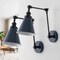 Jonathan Y Rover 7" Classic Industrial Metal Adjustable Arm LED Wall Sconce, Navy/Black, 2PK JYL7462G-SET2 - alternate 3