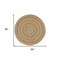 Homeroots 3' Natural And Brown Round Handmade Indoor Outdoor Area Rug 552466 - alternate 2