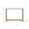 Homeroots 47" White and Natural Wood and Solid Wood Frame Console Table 654014 - alternate 2