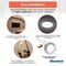 Bulbrite 7" Round 10.3-W 3000K LED Flush Mount Light, 1150 Lumens, Nickel Finish 773606 - alternate 3