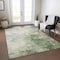 Homeroots 3' X 5' Artichoke Green And Ivory Abstract Washable Indoor Outdoor Area Rug 605500 - alternate 4