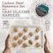 Bakken-Swiss BAKKEN 3-Piece Nonstick Cookie Sheets Set, Carbon Steel with Silicone Handles, White Marble BKBSMARWHT3 - alternate 2