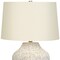 Homeroots 26" Cream Ceramic Round Table Lamp With Cream Empire Shade 545857 - alternate 2