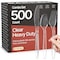 Bakkenmaster Disposable Cutlery Set Forks, Knives and Spoons, Heavy-Duty BPA-Free Plastic, Reusable, 500PK BK-500CM - alternate 1