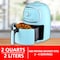 Brentwood Industries 2 Quart Small Electric Air Fryer Blue with Timer and Temp Control AF-202BL - alternate 2