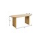 Homeroots 79" Natural Solid Wood Double Pedestal Base Oval Dining Table 712146 - alternate 2