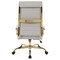 Leisuremod Benmar High-Back Leather Office Chair with Gold Frame, Tan BOTG19TL - alternate 4