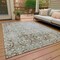 Homeroots 5' X 8' Chocolate Damask Washable Indoor Outdoor Area Rug 607687 - alternate 3