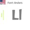 Aacc Self-Adhesive Vinyl Letter: L, Scale: 4 cm. Color: Gray Font: Anders by AACC-Anders-UL-Gray-M4x1 - alternate 1