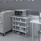 Amgood 14in D x 36in L Stainless Steel Table, Three Undershelves AMG WT-1436-3SH-Z - alternate 3