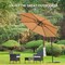 Simple Deluxe 9.8ft Offset Umbrella Cantilever Patio Hanging Umbrella Outdoor Market Umbrella with Crank and Cros 3A88LGBRLAOFFSET10TANV2 - alternate 3