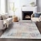 Homeroots 8' X 10' Ivory Orange And Blush Abstract Washable Indoor Outdoor Area Rug 588753 - alternate 2