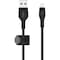 Belkin USB-A TO LTG, BRAID SIL, 1M, BLK CAA010BT1MBK - alternate 3