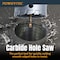 Powertec 3in Tungsten Carbide Hole Saw for Soft & Hard Metal with Titanium-Plated Pilot Drill Bit 14906 - alternate 3