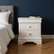 Homeroots 24" White Wood Shagreen Two Drawer Nightstand 478605 - alternate 3