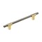 Amerock Urbanite 6-5/16 in 160 mm Center-to-Center Brushed Gold/Black Chrome Cabinet Pull BP778160BGLBCR - alternate 1