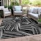 Homeroots 9' X 12' Black And Gray Geometric Washable Indoor Outdoor Area Rug 594759 - alternate 3