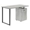 Homeroots 47" Gray and Black Wood and Metal Sled Computer Desk 489907 - alternate 1