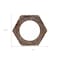 Homeroots 24" Bronze Hexagon Distressed Wood Framed Accent Mirror 274532 - alternate 2