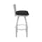 Holland Bar Stool Co Revelle 36in Swivel Extra Tall Bar Stool, Anodized Nickel Finish, Medium Back, Canter Espresso Seat 881 - alternate 4
