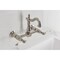 Kingston Brass Two-Handle Wall Mount Bridge Kitchen Faucet, Brushed Nickel KS2448PL - alternate 2