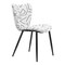 Homeroots Set of Two White and Black Upholstered Faux Shearling Dining Side Chairs 571485 - alternate 2