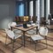 Regency Square Kahlo Breakroom Table W/ 4 Zeng Stack Chairs, 48 in W, 48 in L, Noble Oak TPL4848NOBK44GY - alternate 2