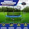 Campior 12ft Pumpkin Trampoline with Luxury Ladder, Basketball Hoop, Inner Enclosure, Family Fun RMTRMP125BLUE - alternate 2
