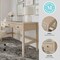 Martha Stewart 21.75 in H, 47.25 in W X Engineered Wood, Steel, Light Natural Frame/Antique Bronze Hardware NAN-PS-23512-LNT-BZ-MS - alternate 4