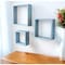 Homeroots Set Of 3 Square Robins Egg Blue Reclaimed Wood Open Box Shelve, 3PK 380351 - alternate 2