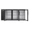 Koolmore 72 In. Commercial Back Bar Cooler in Black With Side Condenser and LED Lighting, 18 Cu. Ft Capacity KM-BC-3GD-SCBK - alternate 3