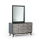 Homeroots 51" Grey And Black Solid Wood Six Drawer Double Dresser 473117 - alternate 2