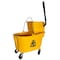 Simple Spaces 9130 Mop Bucket with Ringer, 32 qt Capacity, Plastic Bucket/Pail, Plastic Wringer, Yellow 9130 - alternate 1