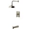 Kingston Brass Single-Handle Pressure Balanced Tub and Shower Faucet, Brushed Nickel KB6348DL - alternate 1